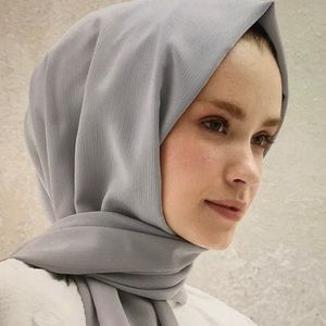 Crinkle Scarf Hijab Shawl Gray